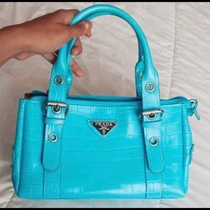 Y2k shoulder purse faux crocodile